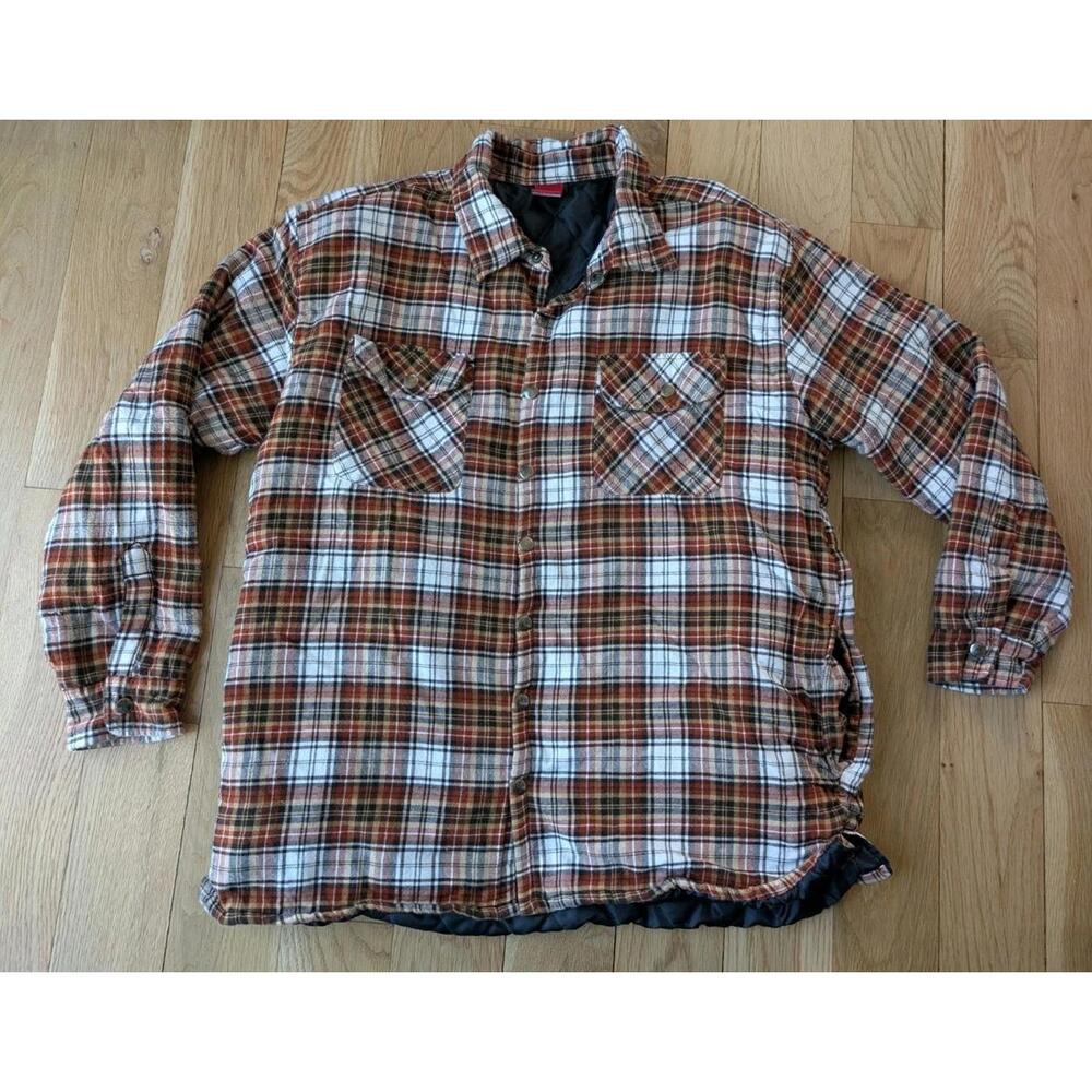 Junction West Fleece Flannel Snap Button Down Long Sleeve Men's Shirt Large